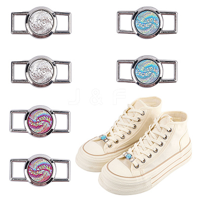 Alloy & Resin Shoelace Charms FIND-CP0002-94D-1