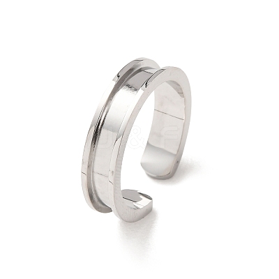 304 Stainless Steel Cuff Open Rings SA-CBACA70-01B-P-1