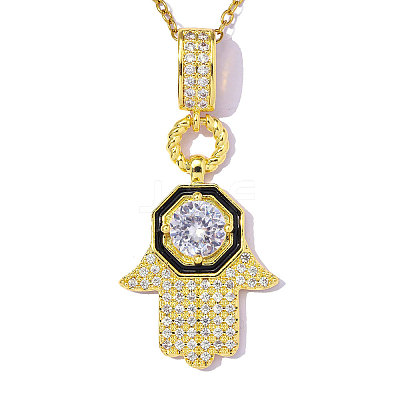 Brass Micro Pave Clear AB Cubic Zirconia Pendants CU-OY001-73G-1