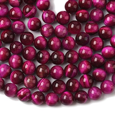 Natural Rose Tiger Eye Beads Strands G-G099-10mm-3-1