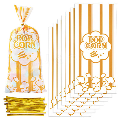 100Pcs Plastic Cookie Bags ABAG-TA0001-75-1