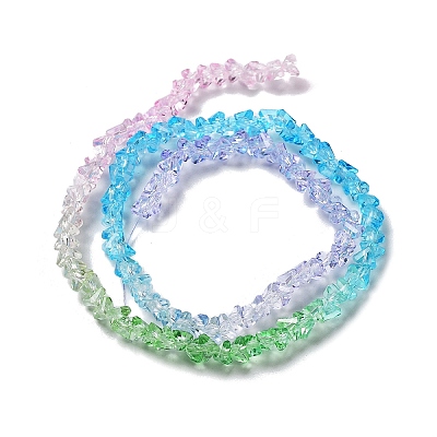 Transparent Glass Bead Strands GLAA-H023-03E-1