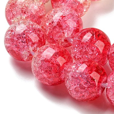 Spray Painted Crackle Glass Beads Strands DGLA-C002-10mm-06-1