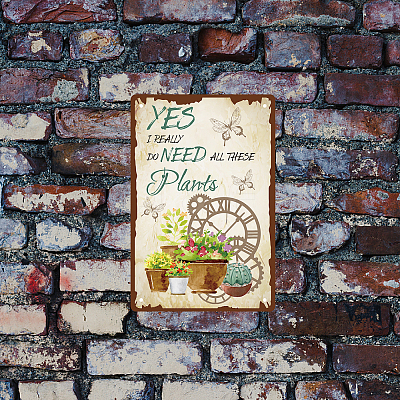 Rectangle Metal Iron Sign Poster AJEW-WH0157-356-1