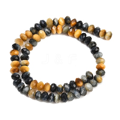 Natural Tiger Eye Beads Strands G-C259-A47-5x8mm-1