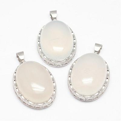 Natural Agate Pendants G-D851-37-1
