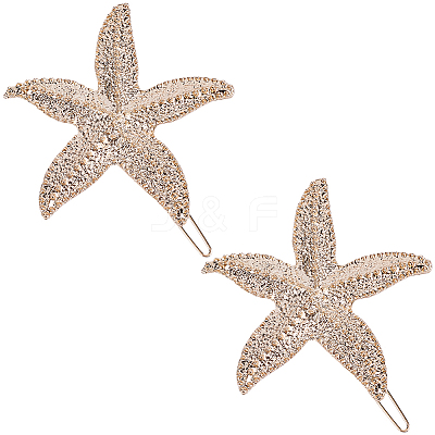 10Pcs Zinc Alloy Hair Barrettes PHAR-SP0001-25-1