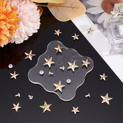 30 Sets 3 Style Zinc Alloy Garment Semi-Tublar Rivets FIND-AR0003-49-1