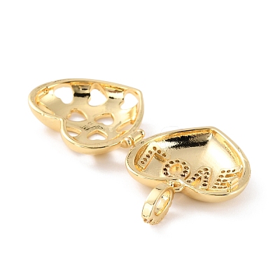 Brass Micro Pave Cubic Zirconia Diffuser Locket Pendants ZIRC-Z018-05G-1