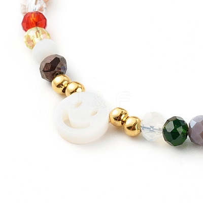 Electroplate Glass Beaded Bracelets BJEW-JB06358-1