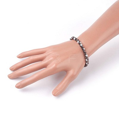 Electroplate Glass Beads Stretch Bracelets BJEW-JB04021-01-1