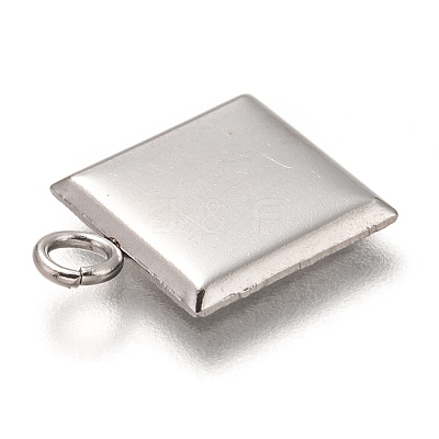 Non-Tarnish 304 Stainless Steel Pendant Cabochon Settings X-STAS-I176-07P-1