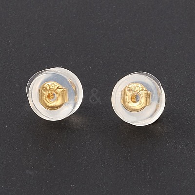 Rack Plating Brass Ear Nuts FIND-G036-04G-1