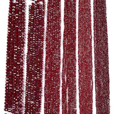 Electroplate Glass Beads Strands EGLA-A044-P1mm-B02-1