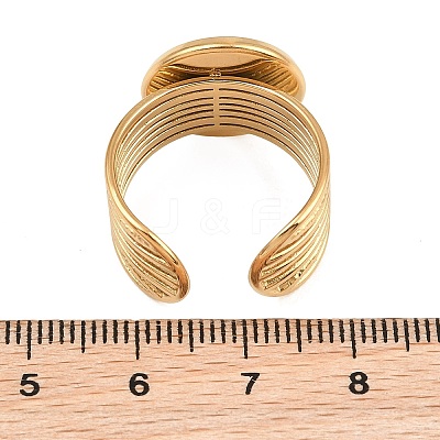 304 Stainless Steel Cuff Ring Components SA-CBA82C8-03D-G-1