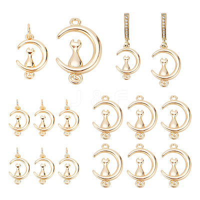 16Pcs 2 Style Brass Pendants KK-AR0003-19-1