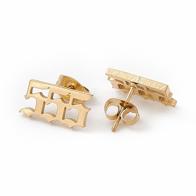 Number Earrings LS-EJEW-F286-01E-G-1