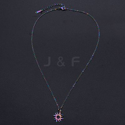 201 Stainless Steel Pendants Necklaces NJEW-S105-JN632-1