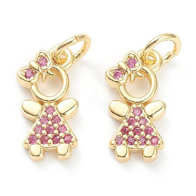 Brass Micro Pave Cubic Zirconia Pendants LS-ZIRC-J041-16D-1