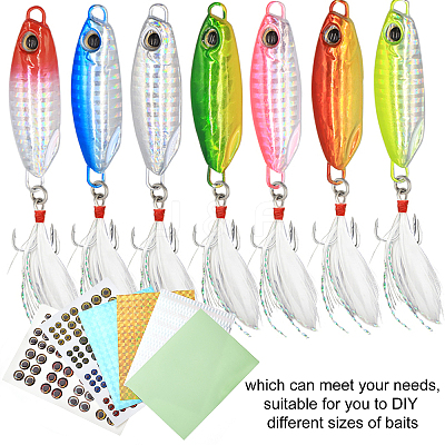 20 Sheets 12 Styles PVC Plastic Fishing Lures Sticker DIY-FG0003-01-1