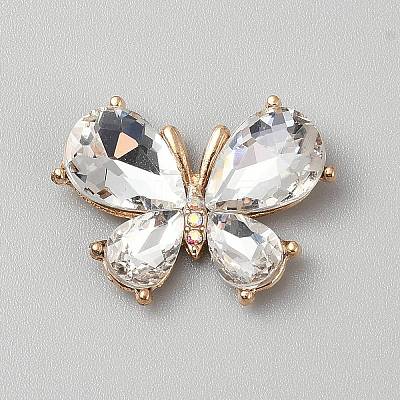 Light Gold Alloy Rhinestone Cabochons FIND-WH0173-340B-1