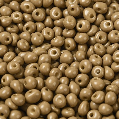 6/0 Opaque Baking Paint Glass Seed Beads SEED-M012-02A-16-1