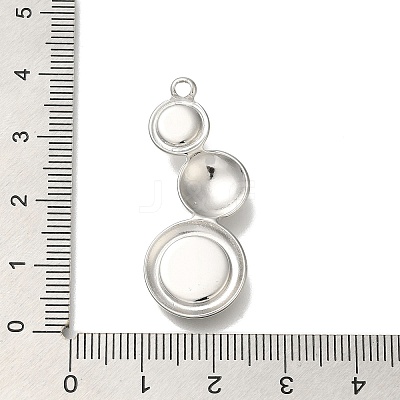 304 Stainless Steel Cabochon Settings for Enamel STAS-U031-04P-1
