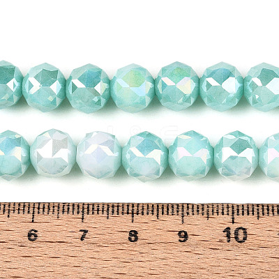 Anti-Tarnish Electroplate Glass Beads Strands GLAA-N010-10mm-10-1