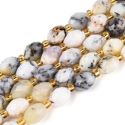Natural Flower Opal Beads Strands G-N342-35-8x6-14-1