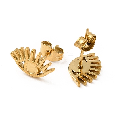 Ion Plating(IP) 304 Stainless Steel Stud Earring Finding STAS-E180-05G-1