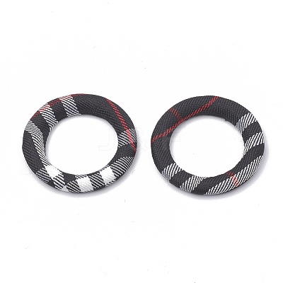 Cloth Fabric Covered Linking Rings WOVE-N009-04A-1
