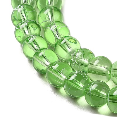 Drawbench Transparent Glass Beads Strands GLAD-Q012-6mm-05-1
