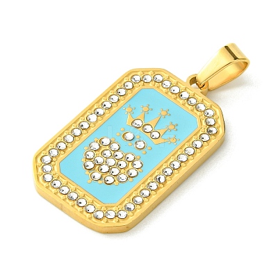 Ion Plating(IP) 304 Stainless Steel Pendants STAS-C101-08G-03-1