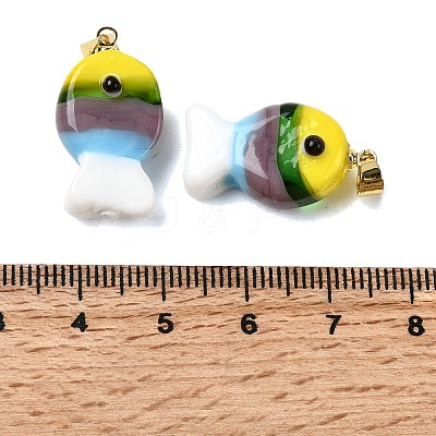 Handmade Lampwork Pendants LAMP-A007-01G-05-02-1