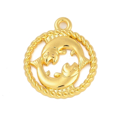 Twelve Constellations Alloy Pendants PALLOY-Q006-01F-G-1