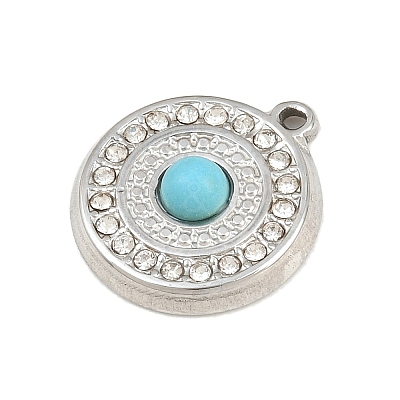 304 Stainless Steel Rhinestone Pendants CE-CBAF3A3-25P-01-1