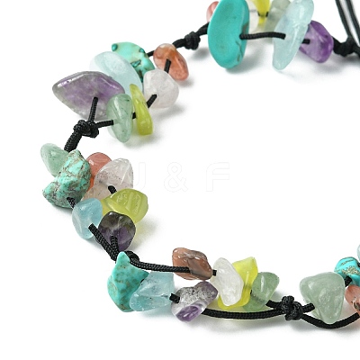 Chakra Theme Adjustable Bracelet BJEW-TA00372-1