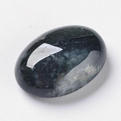 Natural Moss Agate Cabochons X-G-F296-09-10x14mm-1