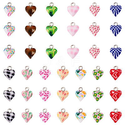 39Pcs 13 Colors Handmade Polymer Clay Charms CLAY-TA0001-91-1