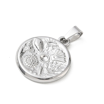 304 Stainless Steel Pendants Rhinestone Settings SA-CBA34D4-04P-1