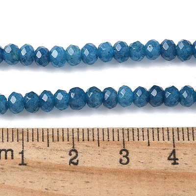 Dyed Natural Malaysia Jade Rondelle Beads Strands G-E316-2x4mm-54-1