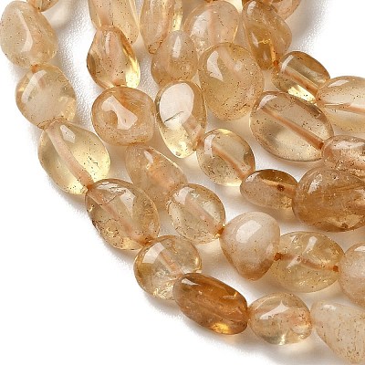 Natural Citrine(Heated) Beads Strands G-F827-A01-01-1