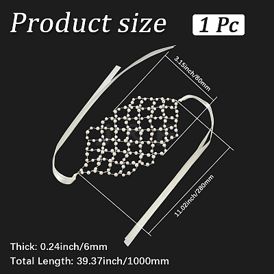 Plastic Imitation Pearl and Polyester Mesh Headbands AJEW-WH20080-60A-1