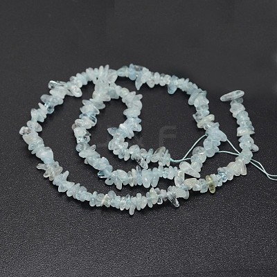 Chips Natural Aquamarine Beads Strands X-G-N0164-24-1