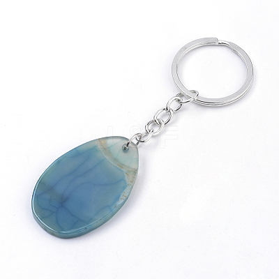 Natural Agate Keychain KEYC-S252-08-1
