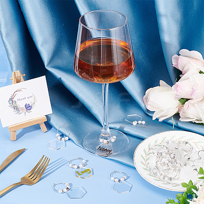 Acrylic Wine Glass Charms AJEW-BC0003-80-1