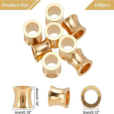 SUPERFINDING 100pcs Brass Beads KK-FH0003-31-1