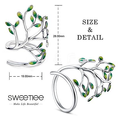 Stylish Rhodium Plated 925 Sterling Silver Ring JR390A-1