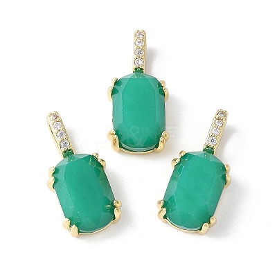 Natural & Dyed White Jade Pendants KK-F892-31G-02-1