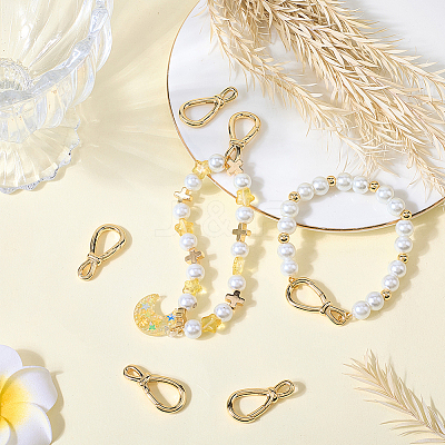 6Pcs Brass Spring Gate Rings FIND-SC0020-69-1